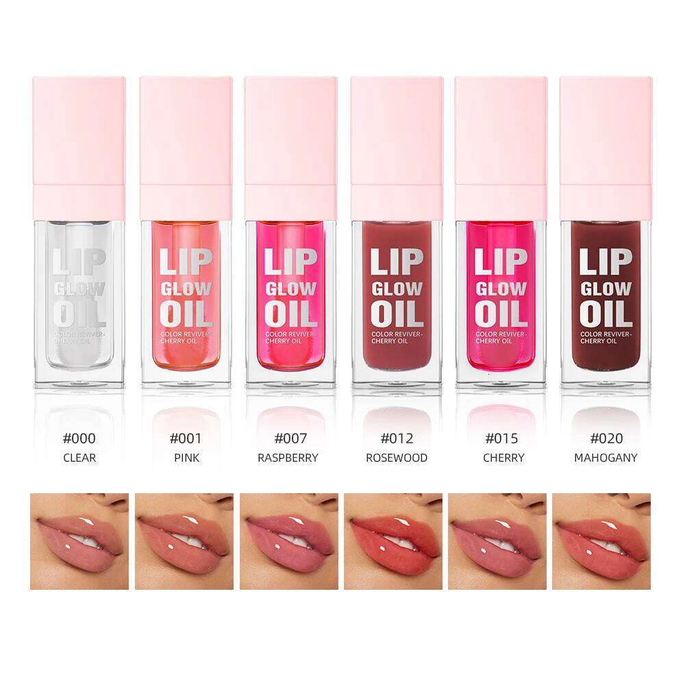 8.3ml Moisturizing and Volumizing Gloss Hydrating Glow Oil, Care Beauty Product, Tinted Lip Oil #020 Mahogany W260311