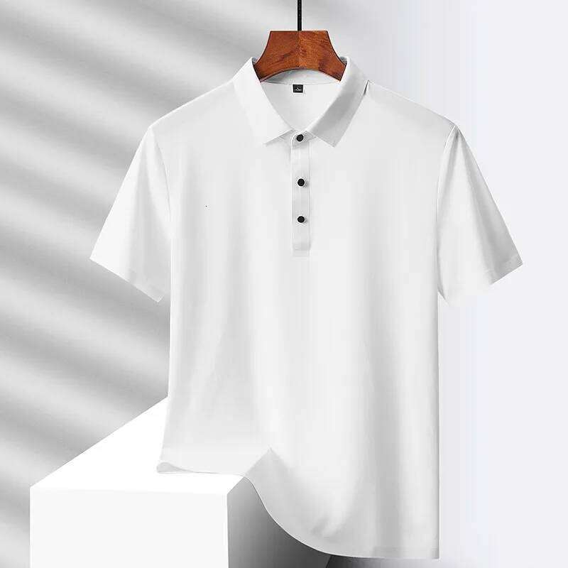 Selected popular nylon fabric, dad's clothing, middle-aged men's short sleeved T-shirt, summer ice silk quick drying, mid 26H0312