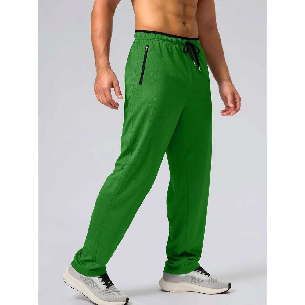Men's Quick Dry Breathable Lightweight Activewear Pants with Elastic Waist And Zipper Pockets for Gym Casual Fitness Running Hik