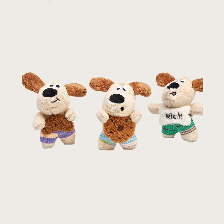 and Adorable Boss Dog Plush Doll Keychain Cartoon Cute Stuffed Toy Backpack Decoration Bag Pendant Wholesale