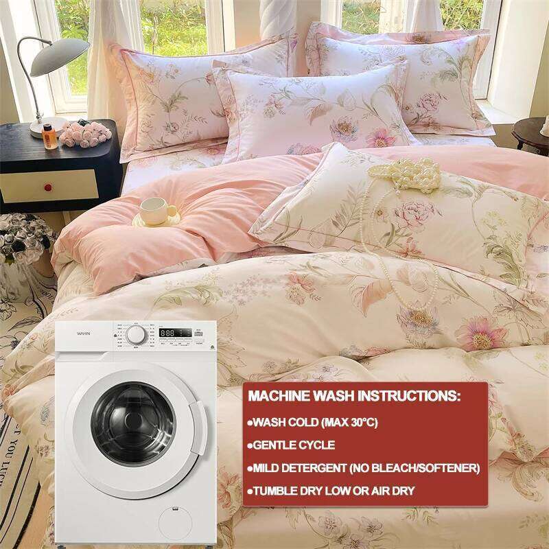 High-density 100% Cotton Bedding 3 Piece, Set 1 Duvet Cover 2 Pillowcase,Single/Double/200x200/220x240 H260312