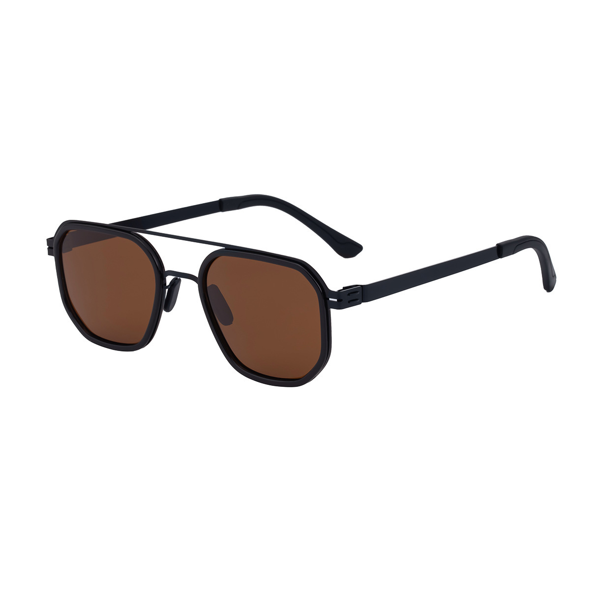 Polarized driving sunglasses for men, 2026 new fashion square frame sunglasses, men's double-beam outdoor sun protection glasses