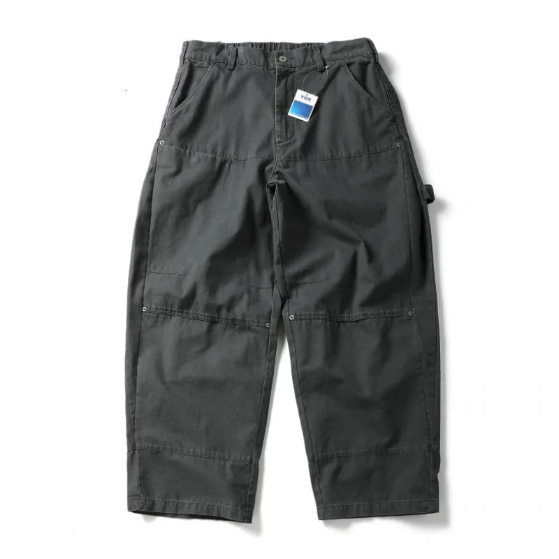 Washed Cotton Cargo Pant Men Japan Street Wear Fashion Cityboy Loose Casual Wide Leg Baggy Pants Boyfriend Amikaji Trousers 260310