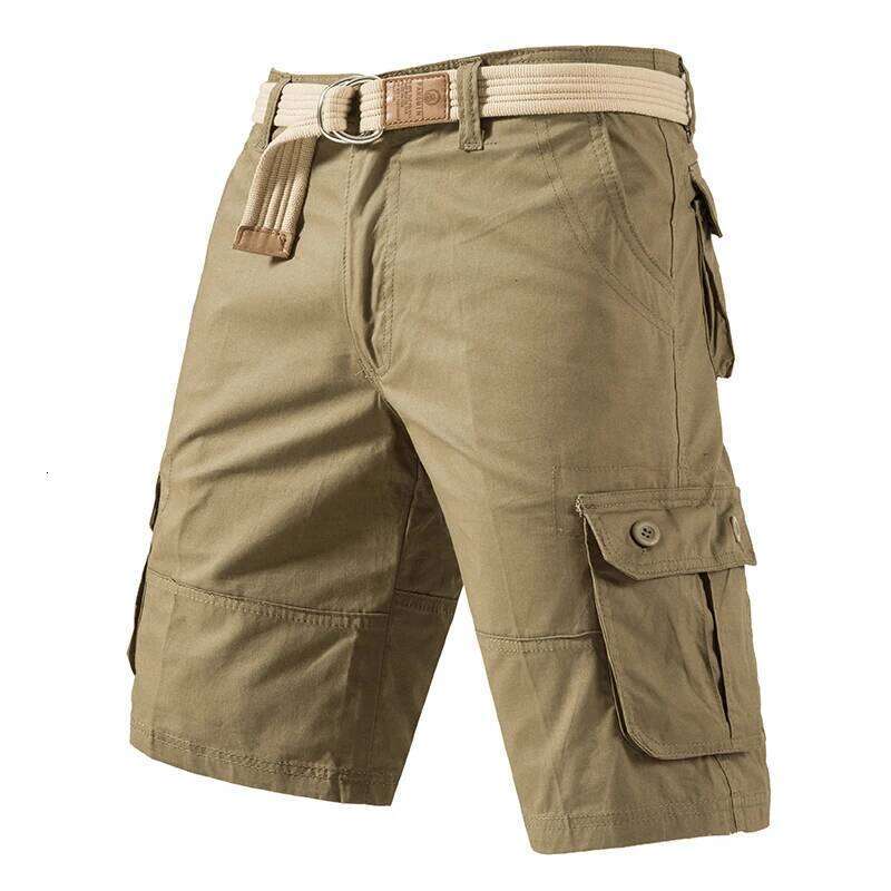 Cargo Knee Men Sports Casual Bermuda Plus Size Cotton Half Golf Straight Running Gym Shorts Pants