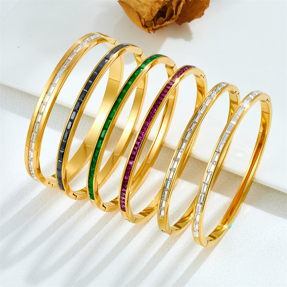 Luxury Brand Designer Jewelry New Fashion Square Diamond Bracelet European And bracelet American Light Luxury Design High-End Elegance For Women
