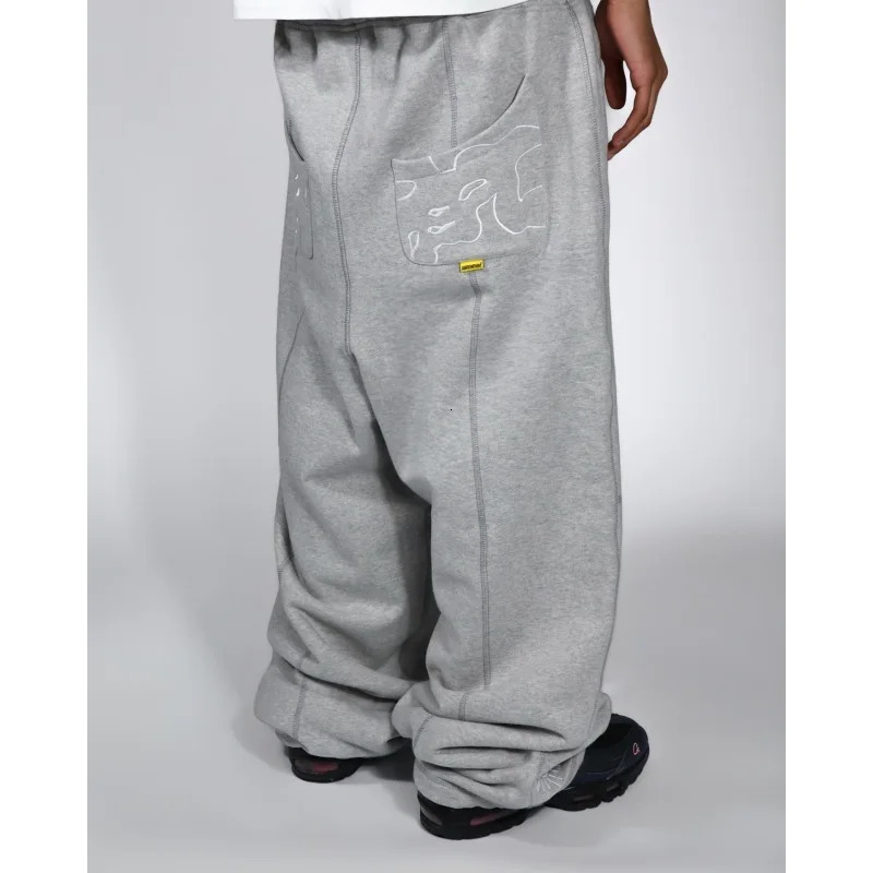 Harajuku Street Hip Hop Trendy Embroidered American Retro Loose Casual Pants 260311