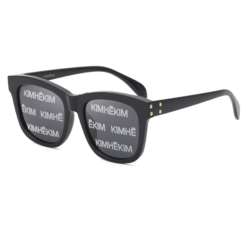 2026 New Trendy Internet Celebrity Style with High-End Feel, Letter Heart Lenses, Polarized Large Frame Sunglasses for Women