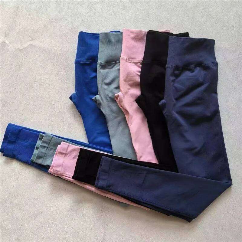 Seamless Sporty High Elastic Yoga Leggings Fitness Pants Butt Lifting Tummy Control Squat Proof Workout Tights 26H0311