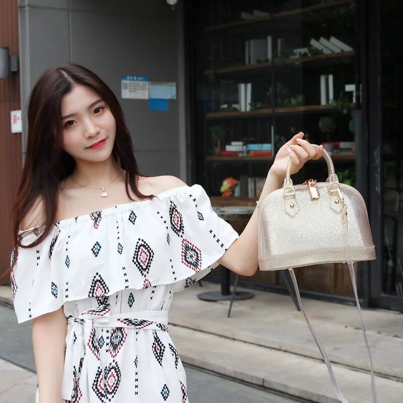 Summer Popular Shell-shaped Candy-color Jelly Shoulder Crossbody Bag, Portable Fashion Women's Bags, Candy Bag Medium