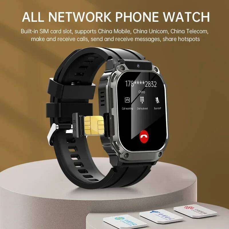Q80 Men Smartwatch with 1.95-inch HD Display, 5G WiFi Health Fitness Tracker, 750mAh , Waterproof, for Apple Android