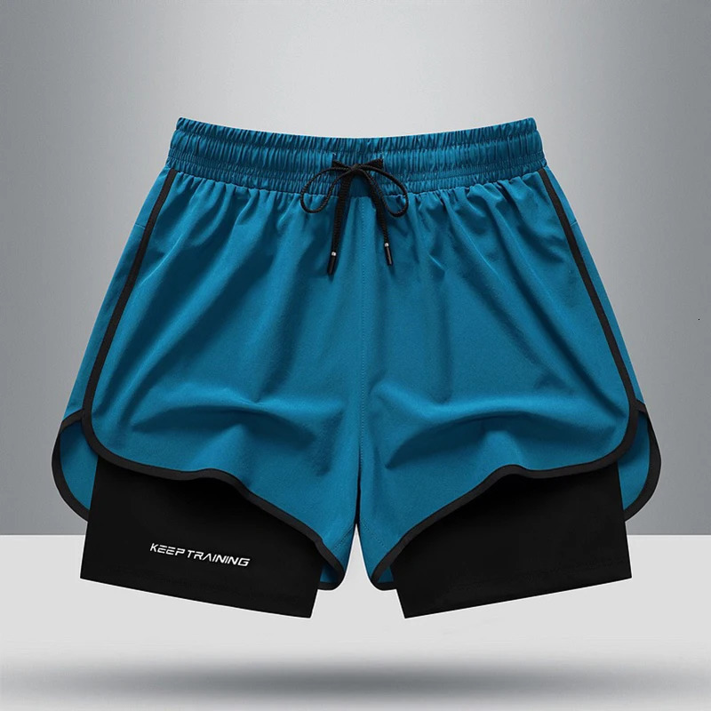 Summer High Quality Ice Silk Shorts For Sports Quick Drying Fitness Mens Three Piece Running Basketball 260228