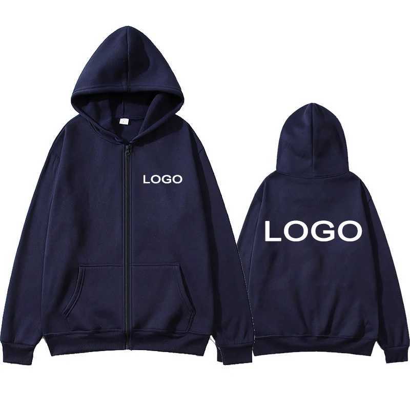 Customized Printed Men Women Zipper Up Hoodie Loose Casual Clothing Fashion Long Sleeve Hooded Pullover Personality Sweatshirts M260312