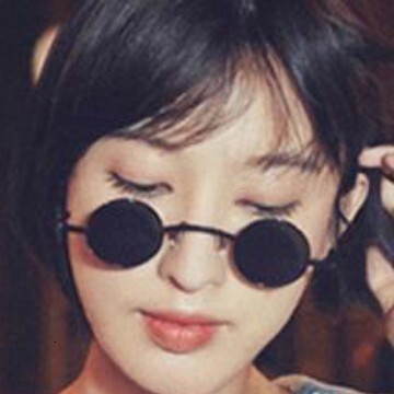 popular small metal sunglasses, retro TikTok street style prince glasses, large frame sun with UV protection