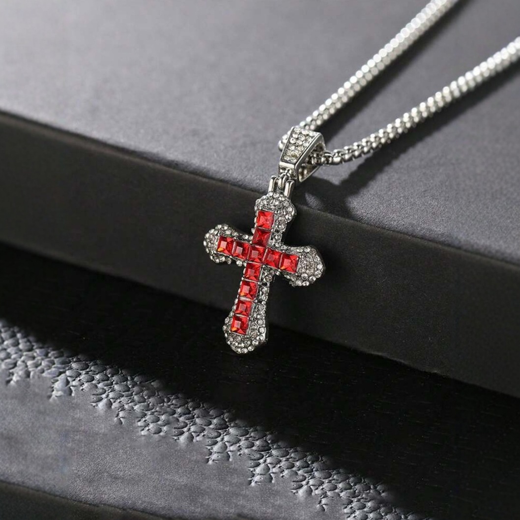 Luxury Brand Designer Jewelry New Style Cross Pendant Necklace With Diamonds, Autumn And Winter Long Sweater Chain, Street Hip-Hop Necklace Wholesale - view 5