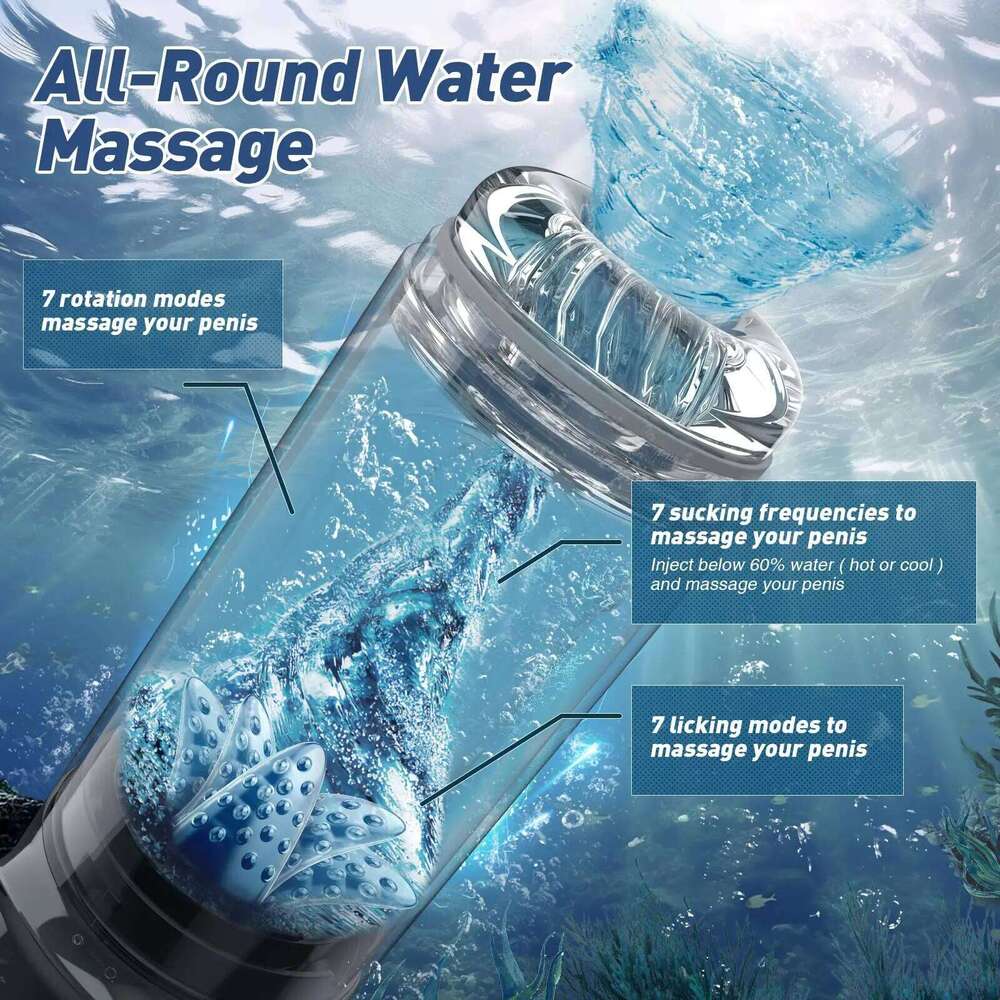 Automatic Male Masturbator Cup Sucking Rotating Licking Masturbation Machine Vagina Pusssy Blowjob Sex Toys for Men Goods 18 Z260312
