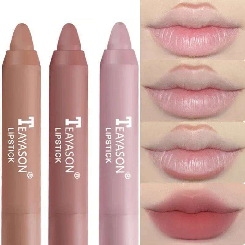12 Color Waterproof Matte Pencil Sexy Red Contour Tint Lipstick Lasting Non-stick Cup Lipliner Pen Lips Makeup Cosmetic W260311
