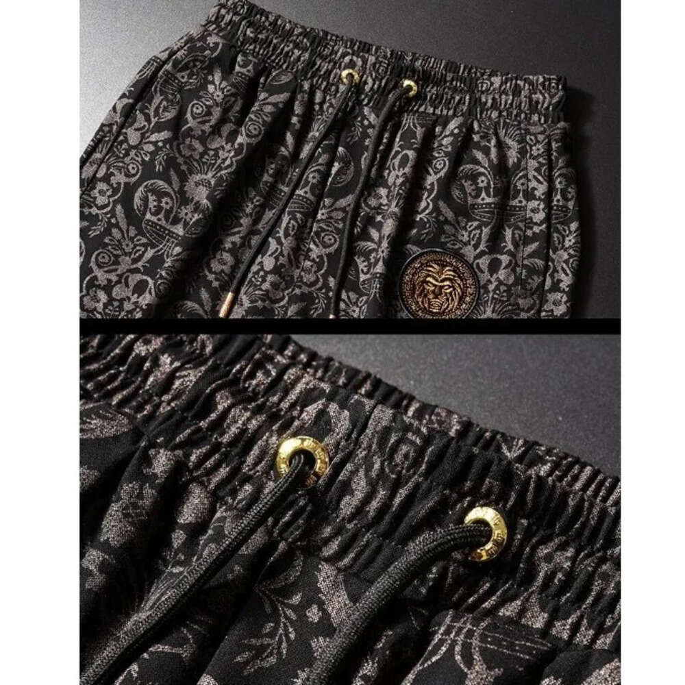 Men's Clothing Summer Style High Quality Printed Handsome Casual Slim-Fit Fashionable Trendy Brand Short Set