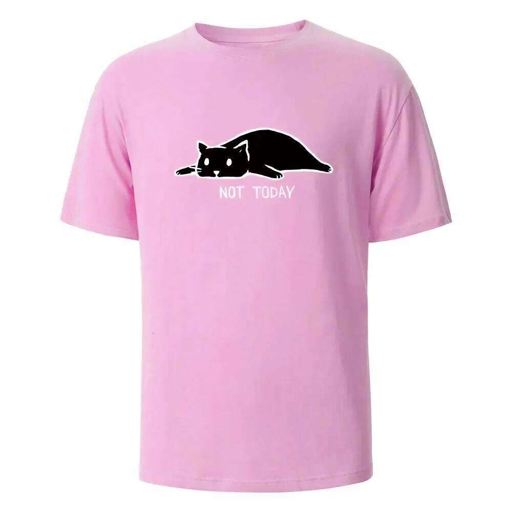 Not Today Funny Printed T-shirts for Summer Breathable Comfortable Tops New Short-Sleeved O-neck Basic Women Clothing Z260312