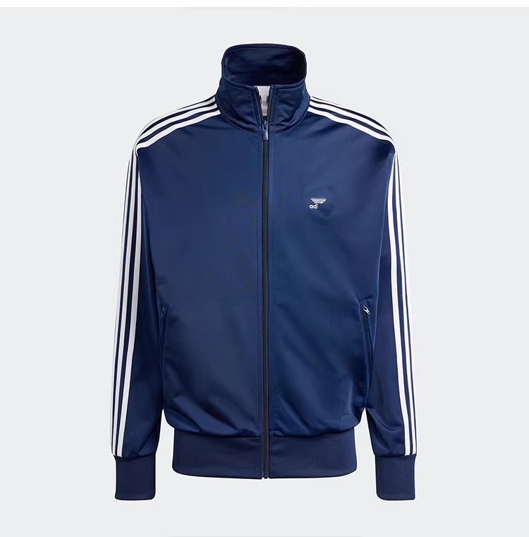 2026 Spring Men's and Women's Classic Stripe Embroidered Logo Stand Collar Sports Casual Jacket Coat IR9893