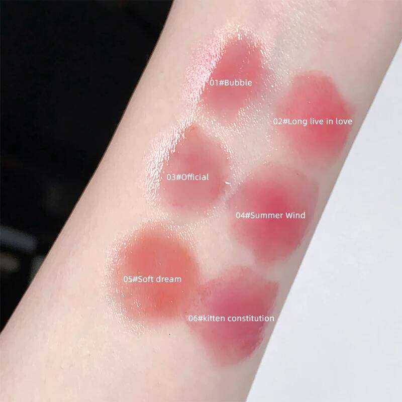 Gege Bear Long-Lasting Water-Gloss Lip Tint Set - No Transfer, Hydrating Formula for Natural Look and All-Day Wear W260311