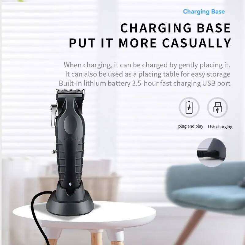 Kemei KM-2296 Professional Clipper for Men Cutting with Seat Charger Hair Trimmer Haircut Machine C260312