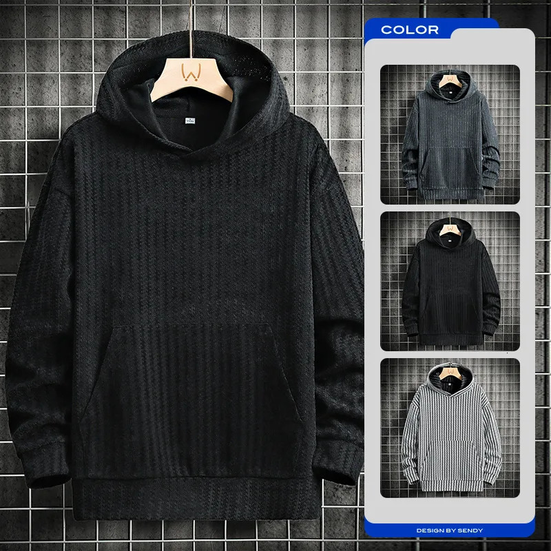 Mens hooded sweatshirt a trendy and fashionable urban loose pullover for autumn and winter 260311