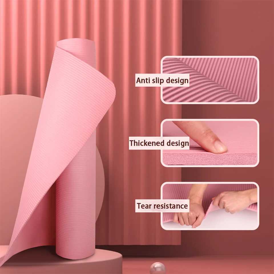 8mm NBR yoga mat anti slip thickened style for beginners home yoga mat for sports dance fitness floor mat equipment M260312