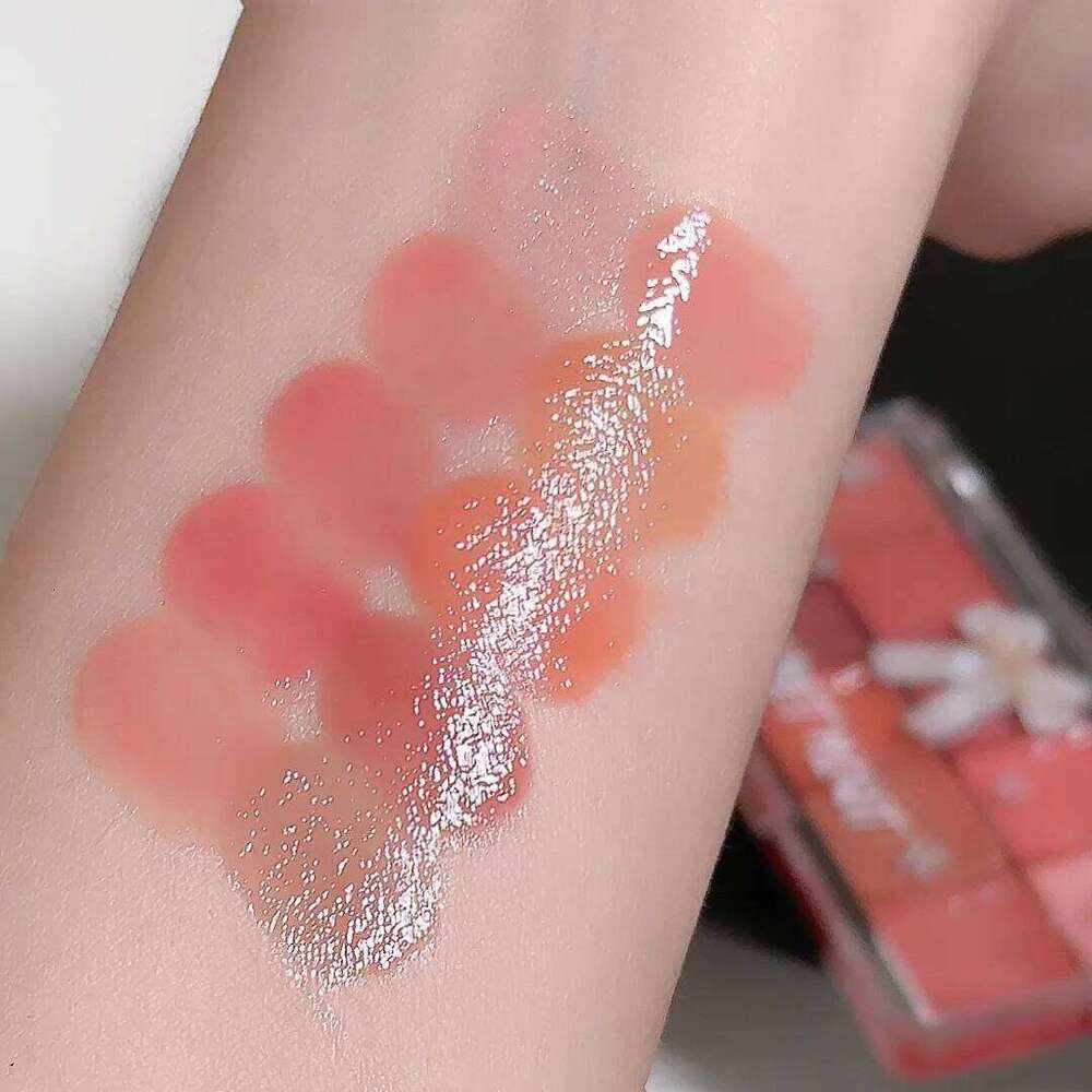 Real 10-Color Palette Lip Gloss and Lipstick Glossy Moisturizing Pigmented Multifunctional Original Cosmetics W260311