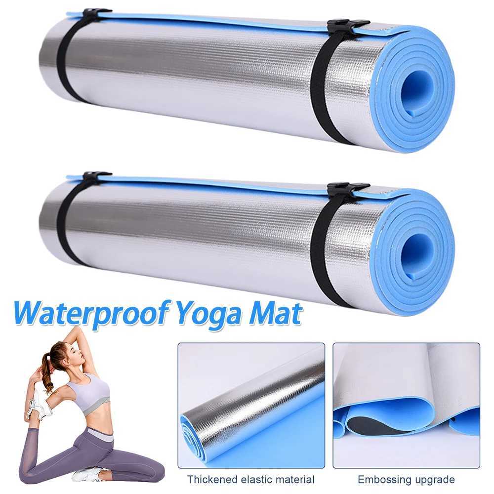 Waterproof Yoga Mat Aluminum Membrane Exercise Mat Thickened Camping Picnic Mat Portable Multifunction for Fitness Exercise M260312