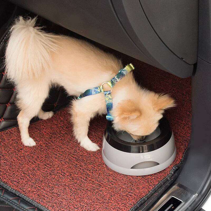 Pet Bowls Floating Not Wetting Mouth Cat No Spill Drinking Water Feeder Plastic Portable Dog Bowl dog accessories 26Y0312