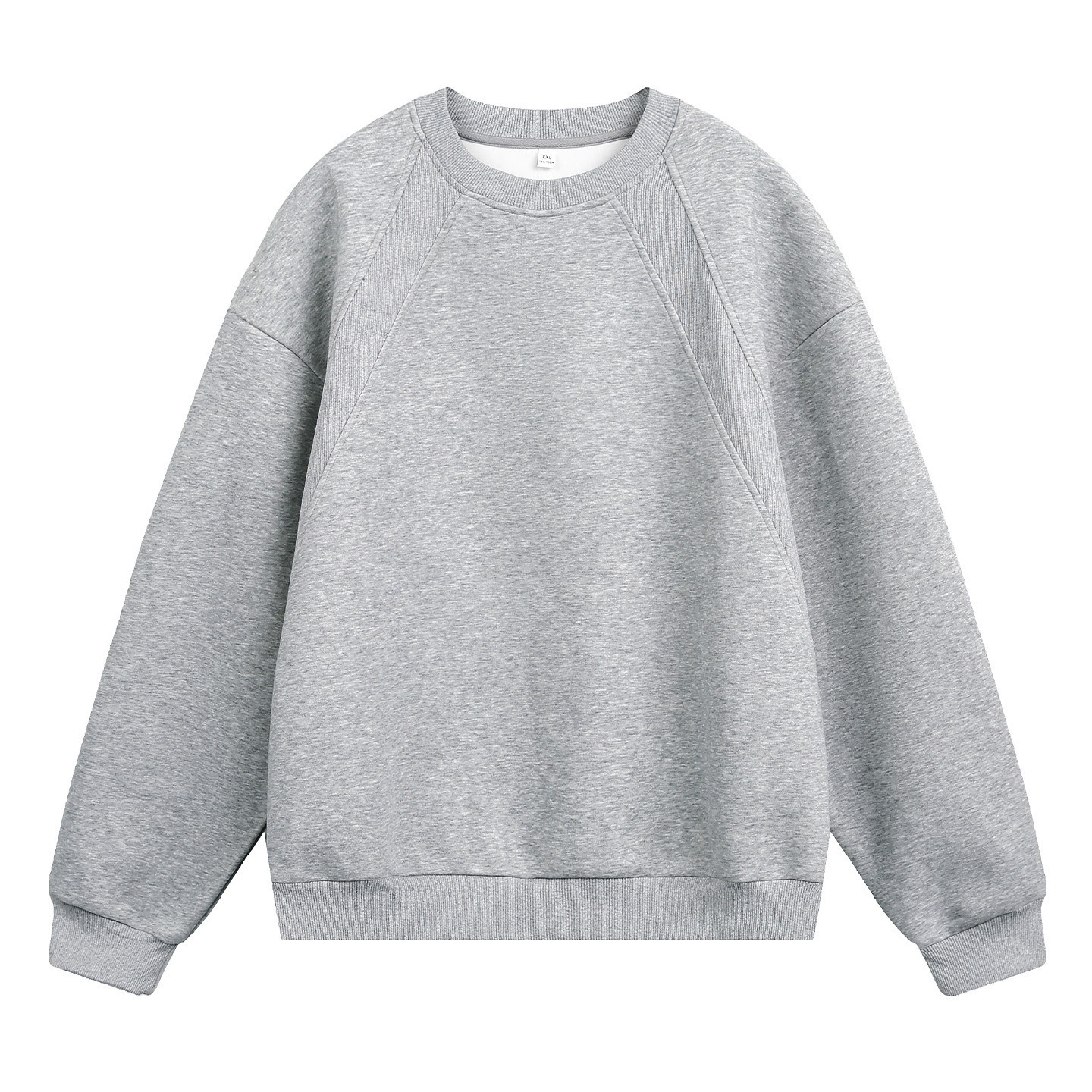 Spring Designer Hoodie And Autumn Thin Round Neck Sweatshirt For Men New Style Patchwork Hoodless Gray Long Sleeve Loose Fit Casual Heavyweight Top Tr
