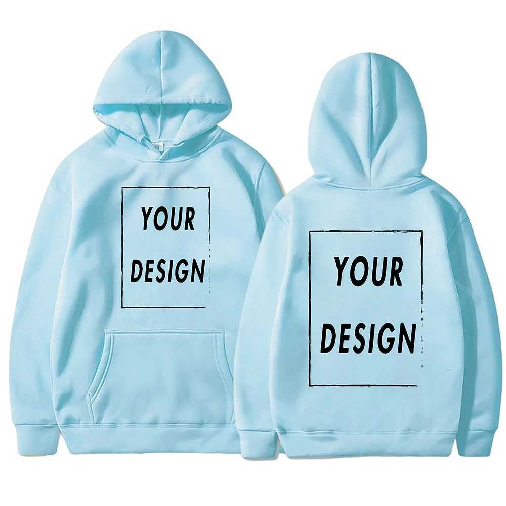 Customizable DIY Hoodie Sweatshirt - Personalize with Your Own Design Brand Picture for Men Women Casual Fashion Hoody M260312