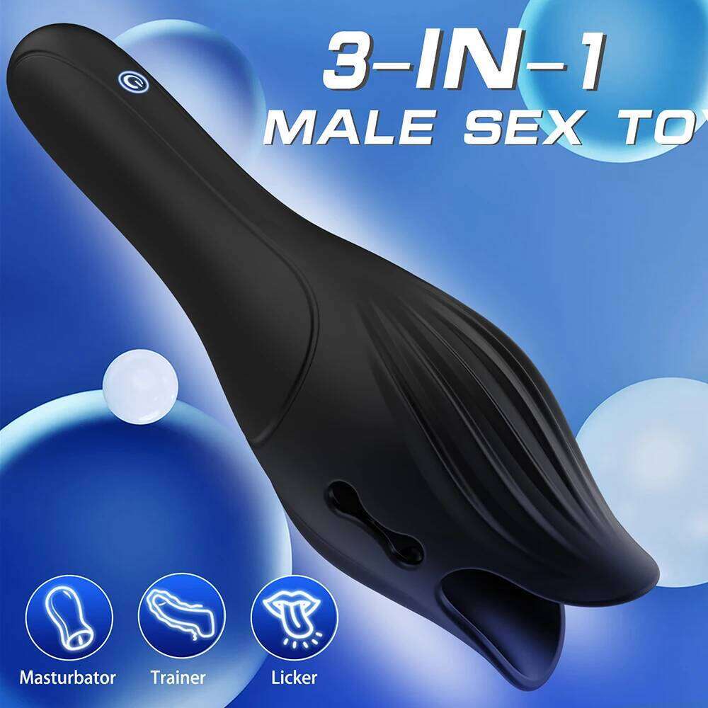 Masturbator Glans Vibrating Tongue Licking Oral Blowjob Lasting Delay Endurance Training Male Sex Toys For Men Adult Z260311