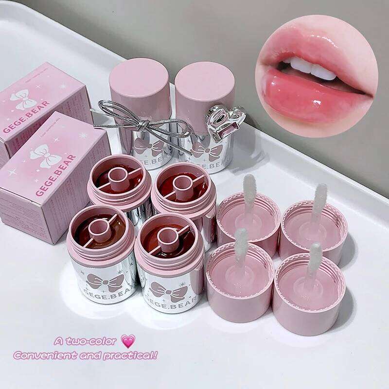 Gege bear Mirror Gloss Lip Moisturizing Liquid Lipstick Waterproof Long-lasting Brightening And Non Fading gifts W260311