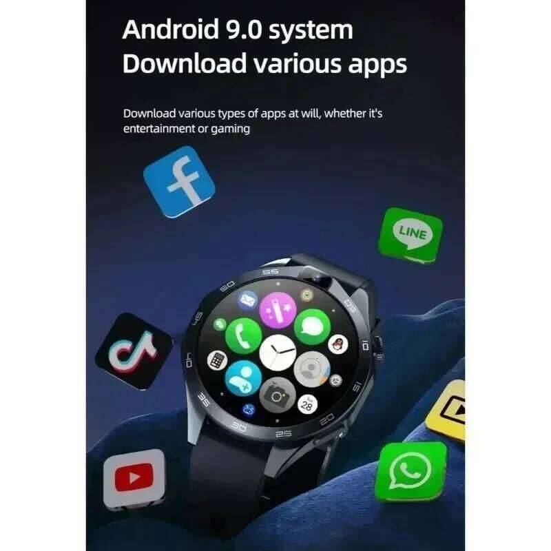 X11 4G Smartwatch for Men, 1.85" Screen, Android OS, 8GB+ 128GB, Dual Camera, Wi-Fi, GPS, 1380mAh Battery, SIM Card Support