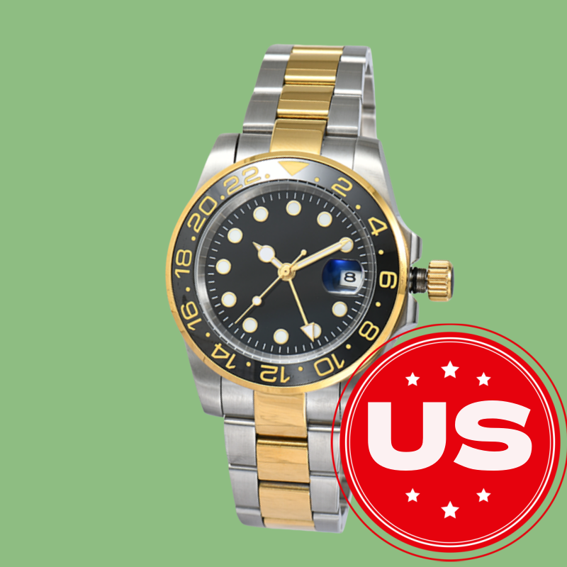 luxury mens watch classic watch 40mm automatic stainless steel band sapphire watches men with box montre de luxe orologio reloj 001