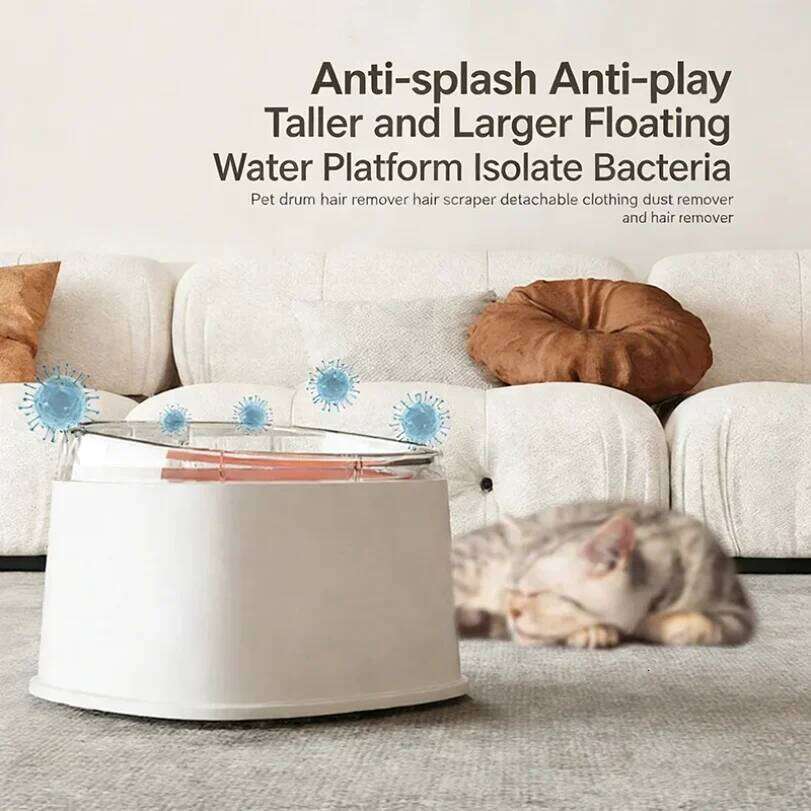 Floating Anti Spill Dog Cat Feeder No Wet Mouth Suspended Drinking Non Slip Water Bowl Pet Supplie 26Y0312