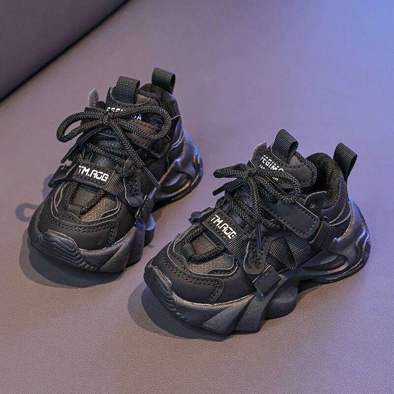 2025 New Kids Chunky Sneakers Boys Girls Platform Casual Sports For Children Unisex Toddler Shoes Fall Autumn H260312