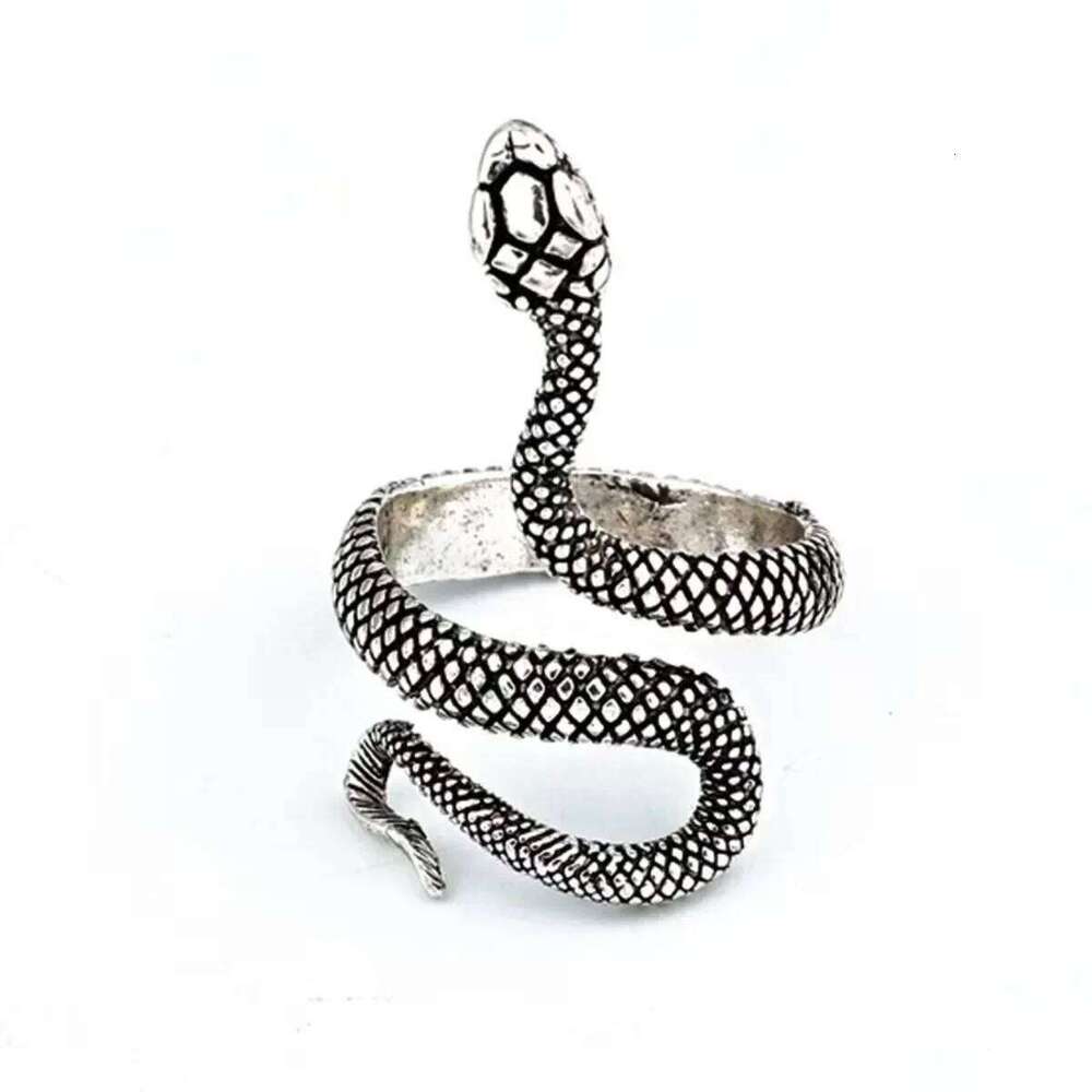 Rings for Men Women Punk Goth Snake Ring Exaggerated Black Plated Gothic Adjustable Party Gift Woman Jewelry H260312