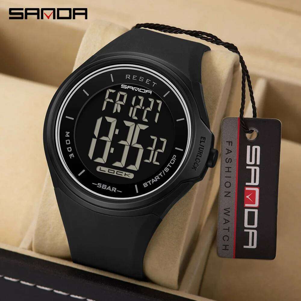 Sanda Fashion Simple Sport Watches Men Military Digital Watch Alarm Clock Shock Resistant Waterproof Relogio Masculino 2131