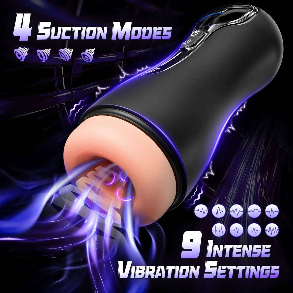 KUSHOR Automatic Male Sucking Masturbator LCD Display Masturbation Cup With 9 Vibrating Mode Pocket Pussy Adult Sex Toys for Man Z260312