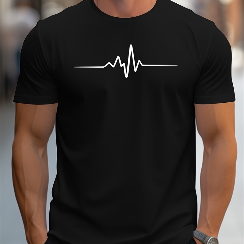 Mens 100 cotton summer loose size Creative Graphic printed slim fit casual sports round neck short sleeved T-shirt top 260227