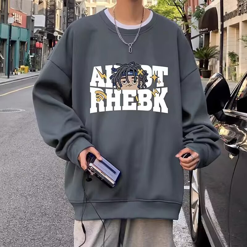 Men's Round Neck Designer Hoodie Sweatshirt Fall/winter New Long Sleeve T-shirt Retro Style Loose Fit Trendy Brand Top For Couples