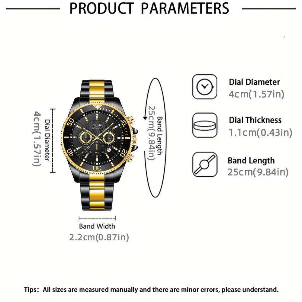 Fashion Quartz Watches Set Men, Design 3 Pcs/set Watch Men - Ideal Choice for Halloween and Thanksgiving Gifts