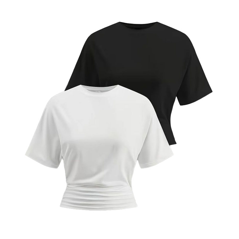 Ladies Fashion Crew Neck Short Sleeve T Shirt Comfortable Loose Fit Casual Summer Tops for Daily Wear and Going Out