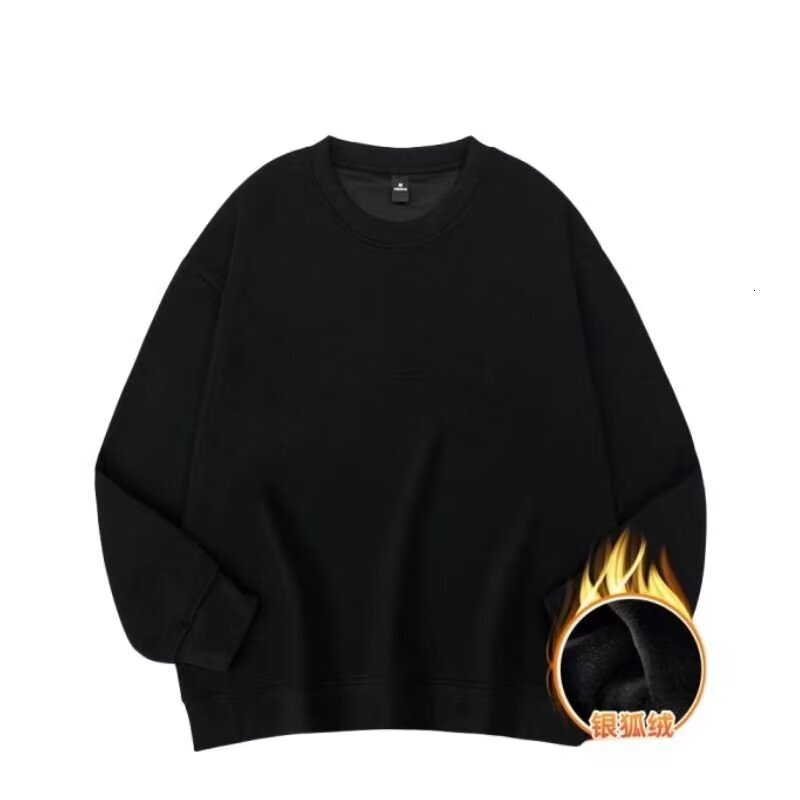 Crew Neck Sweatshirt Heavyweight 420g Fleece-lined And Thickened Autumn And Winter Pullover Long-sleeved Unisex Casual Designer Hoodie Loose-fitting S