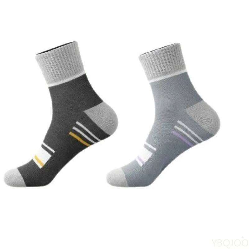 5 Pairs Lightweight breathable Mid-calf Spring Autumn men Thin Fashionable versatile Sports Socks Z260312