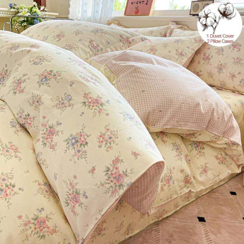 100% Cotton 3pcs - Bedding Set 1 Duvet Cover 2 Pillowcases, Hypoallergenic, Comfort Suitable for All Seasons H260312