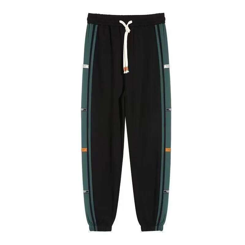 Autumn Patchwork Casual Straight Pants For Men Korean Fashion Trousers Streetwear Baggy Sweatpants Gym Jogger Hombre Pantalones