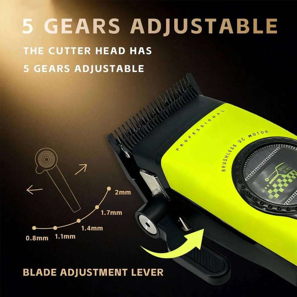 Kemei 1593 1595 Trimmers Professional Barber Clippers F1 -Super Engine External Brushless Motor Hair Cutting Machine L260514